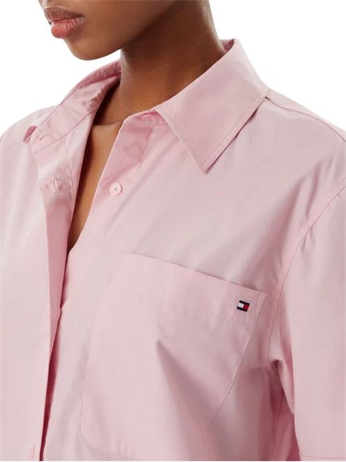 Camicia in popeline a maniche corte Tommy Hilfiger | WW0WW48899TPG